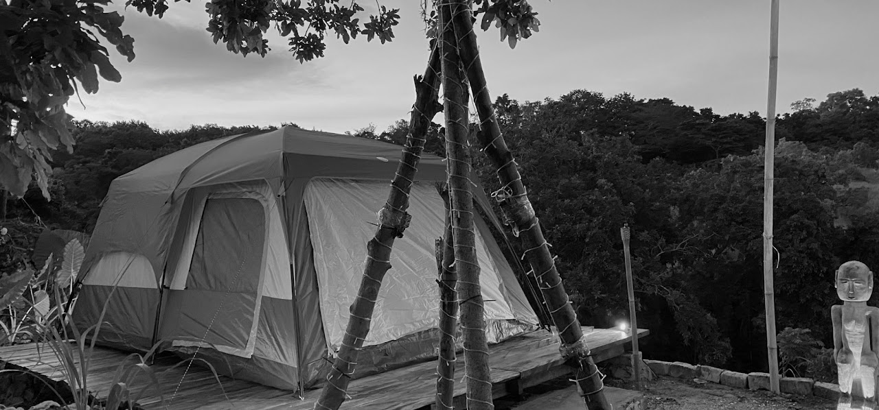 The small tent Edward Chen and his family lived in when they first arrived in Sumba